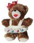 Dan Dee Snowflake Teddy 2017 Plush Bear 13 Christmas Holiday Brown Girl Dress