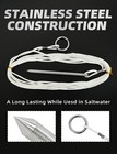 Bluewing Fish Stringer Heavy Duty Stainless Steel Spike Floating Rope Us Seller