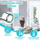 Extra Wide 12mm Glass Straws - 12 Inch Reusable 12 Inch Jumbo  Clear 