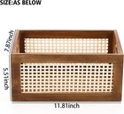 Vintage Wooden Storage Box - 11 8  X 7 9  X 5 5   30x20x14cm  Rustic Decorative