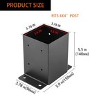 Yvhfwoy 4x4 Post Base Post Bracketsinner Size 3 6x3 6black Powder Coated Heavy
