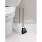 Toilet Brush Plunger Set Bathroom Cleaning Compact Stainless Steel Storage