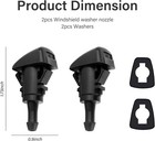 2pcs Front Windshield Washer Nozzle Compatible With Chrysler Dodge Ram car Winds