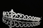 Bridal Heart Shape Rhinestones Crystal Prom Party Wedding Crown Tiara 8979