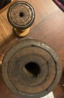 2 Vtg Wooden And Metal Industrial Spools