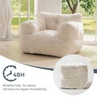 Maxyoyo Sherpa Bean Bag Chair  Boucle Tufted Bean Bag Couch