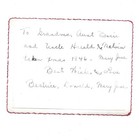 Vintage Photo Little Girl On Wooden Rocking Horse Retro Christmas Tree Card 1946
