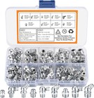 60 Pcs Metric Grease Fittings Kit hydraulic Grease Zerk Assortment Kit  45 90 De