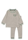 Bee   Dee Kids Pajama Set Modal Varsity Grey Green Trim Boys Holiday Gift