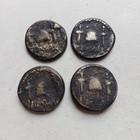 Set Of 4 Extremely Rare Ancient Roman Brutus Eid Mar Denarius Bronze Coins