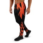 Streetwear Tapered Pants Black Flame Print Spyderware New