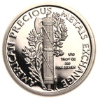 Mercury Dime 1 10 Troy Oz  999 Fine Silver Round Bullion No Date
