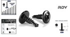 Rugged 410 Stainless Steel Self-tapping Screws 100 Pcs - Truss Head Black Oxide