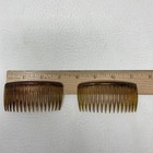 Vtg Goody Lot Of 14 Faux Tortoise Shell Side Tooth Hair Combs Pull Made In Usa