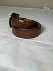 Vintage Al Beres Usa Lizard Leather Belt Sz 30 Brown Western 3 Piece Tip Buckle