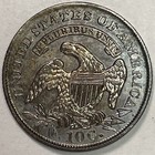 1835 Capped Bust Silver Dime Choice Almost Uncirculated Au  Coin  Toning  12475