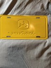 Weathered Yellow And Green John Deere Chroma License Plate