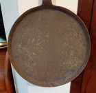 19th Century Antique French Cast Iron Long Handle Skillet 77 X 35 Cms