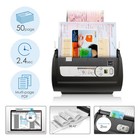 Document Scanner Plustek Ps186 50 Page Auto Feeder Windows Black Desktop 10 11