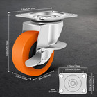 Caster Wheels  3 Inch Casters Set Of 4  Heavy Duty Caster With Brake  Locking Ca
