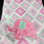 Baby Starters Gray Pink Elephant Green Hearts Blanket Fleece Lovey Security 2016
