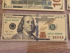 4x 24k Gold Plated Foil  100 Dollar Bill Collectible Novelty Note Gift Book Mark