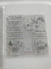 Lot Clear Cling Stamps Set Christmas Santa Surfing Tree Star Baking Moped