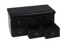 Faux Leather Storage Ottoman Bench Footrest Stool Ottoman Bench 15 x15 x30 