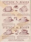 1960s Stetson 7x Clear Beaver 7 Western Dress Hat Vtg Cowboy Silverbelly 60s