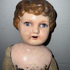 Antique German Minerva Metal Tin Head Doll Toy  Marked Germany Vintage