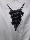 Victoria s Secret Black Lace Strappy Teddy Bodysuit