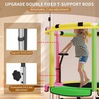 Trampoline For Kids  Adjustable Baby Toddler Trampoline With Basketball Hoop    