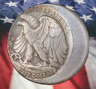 1918 Walking Liberty Half Dollar Double Struck Error Silver Plated Novelty Coin
