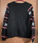 Holiday Time Child s Sparkly Black Merry Christmas Ugly Sweater S ch  4-6  Cute