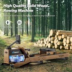 Merach Oak Wood Water Rowing Machines For Home With 12 Enhanced Resistance Blade