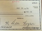 Psa Dna Ben Hogan Signed Check Golf Hof Autograph Coa 12 29 1994