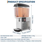 4 8 Gal 1-tank Fast Cooling Commercial Cold Beverage Dispenser Stainless Steel