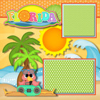 Florida Premade Scrapbook Pages Paper Printed Layout Dbds
