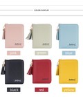 Women Card Slot Wallet Leather Pocket Credit Card Holder Zip Card Case Purse