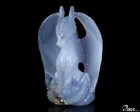 4 9  Blue Chalcedony Hand Carved Crystal Dragon Sculpture  Crystal Healing