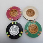 Lot 4 Vintage 70s Riata Casino Las Vegas Nevada Gaming Chips  5  1  100  25 