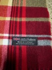 100  Cashmere Scarf Made In Scotland Red Plaid Tartan Fringe Soft Unisex