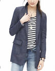 Banana Republic Wool Blend Gray Double Knit Blazer Jacket Sz 2p  cover Hip 