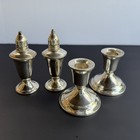 Vintage Duchin Creation Sterling Weighted Candlesticks   Salt Pepper Shakers