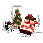 Doll House Christmas Furniture Miniature Diy Tree Bed Piano Model Christmas