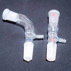 Glass Straight   Bent Vacuum Adapter gas Inlet Adapter 24 40 Joint  Lab Glass
