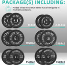 2 Inch Olympic Barbell Weight Plates Set  255 Lb 2 5-45 Lb  Barbell Weight Set F
