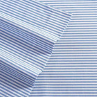 Oxford Stripe Blue Cotton Queen Fitted Sheet