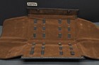 Pocket Knife Storage Case Holds 12 Knives Black Snaps Brown Velvet Lining