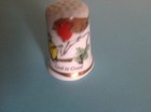 Vintage Birchcroft Fine Bone China Thimble God Is Good From The Thimble Guild